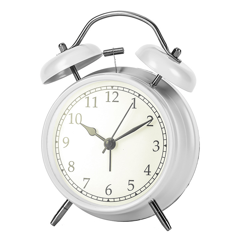 Simple alarm clock dormitory bedside metal bell student wake-up special luminous small alarm clock