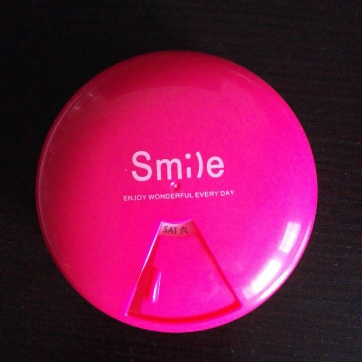 smile mini rotating portable rotating small pill box weekly round pill box portable large capacity box