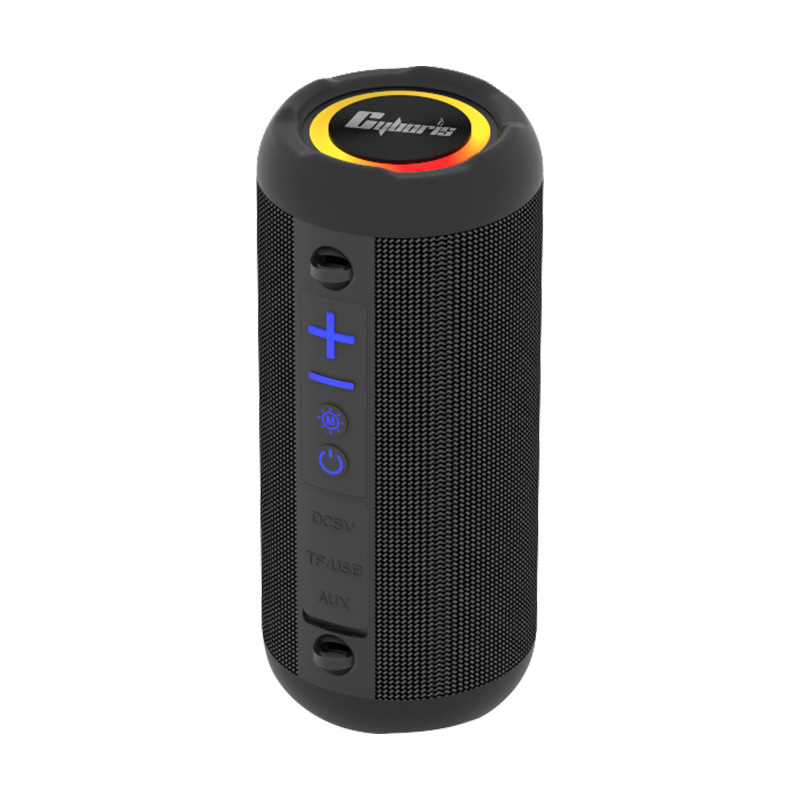 New Fabric Waterproof Audio Outdoor Portable Mini Card Bass Subwoofer RGB Color Light Bluetooth Speaker