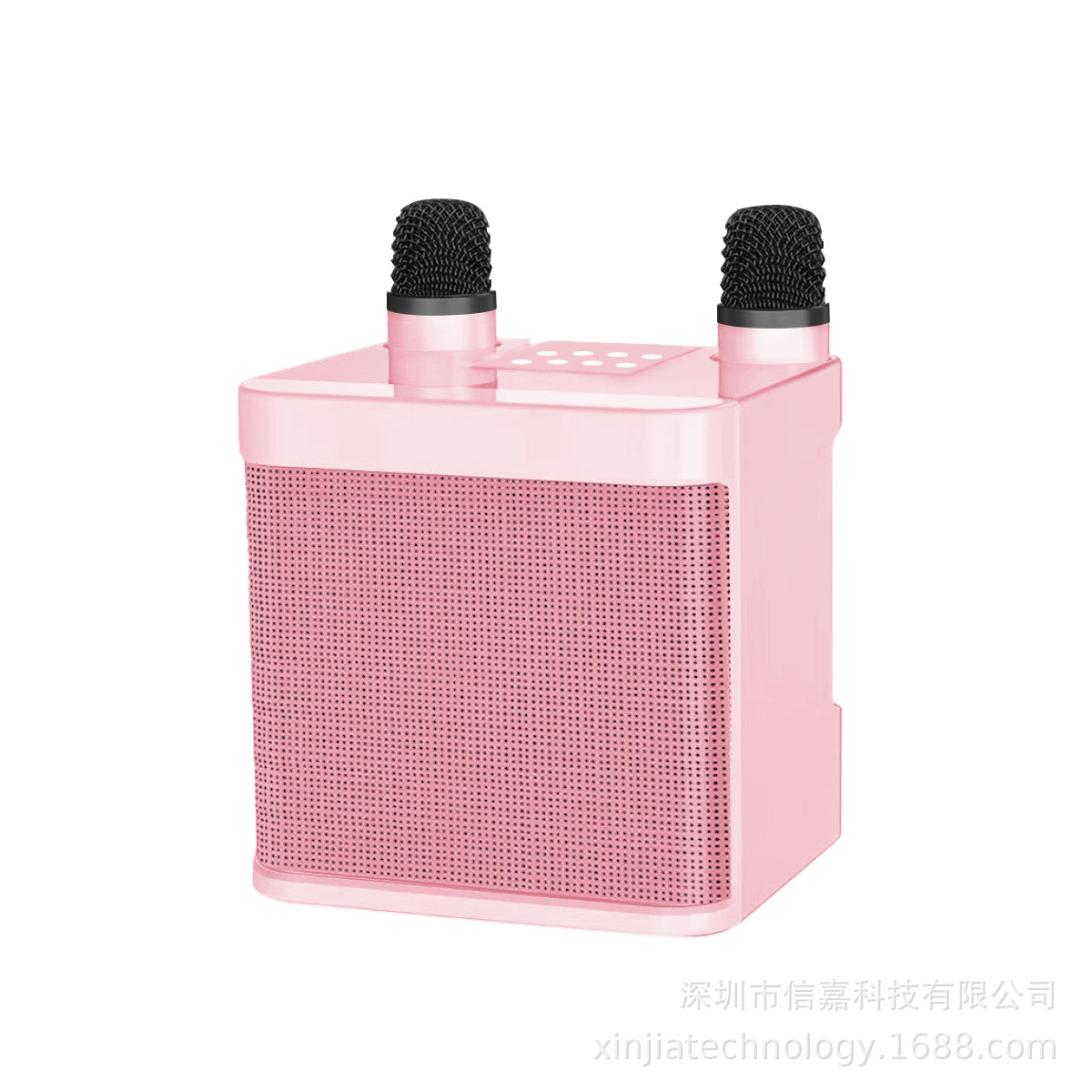 YS203 wireless KTV speaker high power 10w dual microphone KTV all-in-one portable Bluetooth speaker