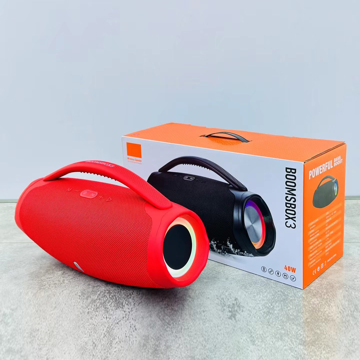 War God 3rd Gen Sound LED BOOMSBOX 3 Heavy Bass Outdoor Portable Handheld Wireless Bluetooth Sound