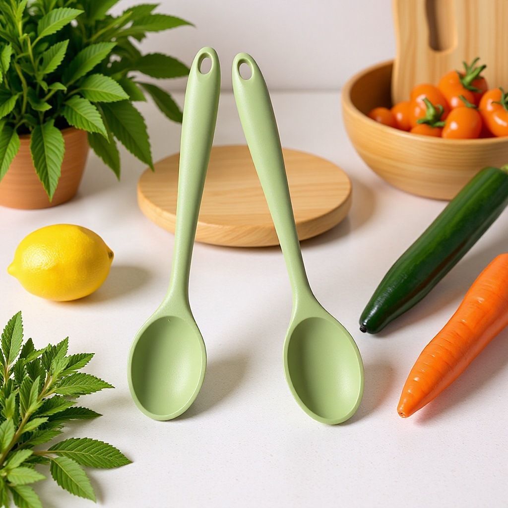 Food-grade integrated silicone dining spoon, high-temperature resistant soup spoon, slotted spoon, home non-stick pan silicone spoon
