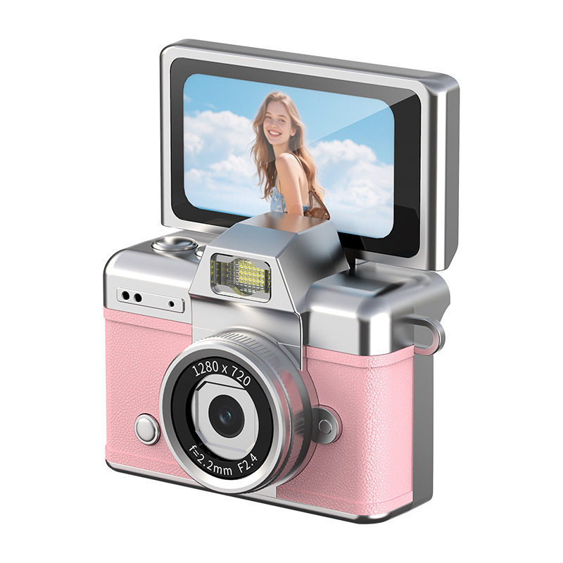 CCD Digital Camera New Student Selfie Video Vlog Camera Flip Screen HD Thumb Mini Camera