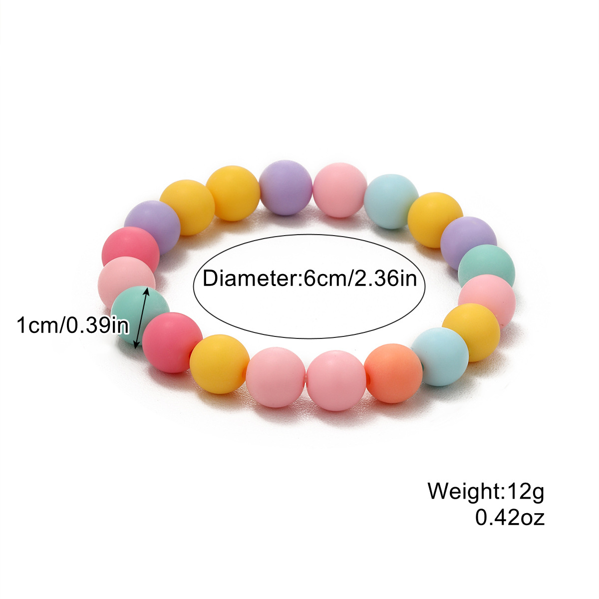 Bracelet set cartoon dopamine style colorful stacked bead bracelet set