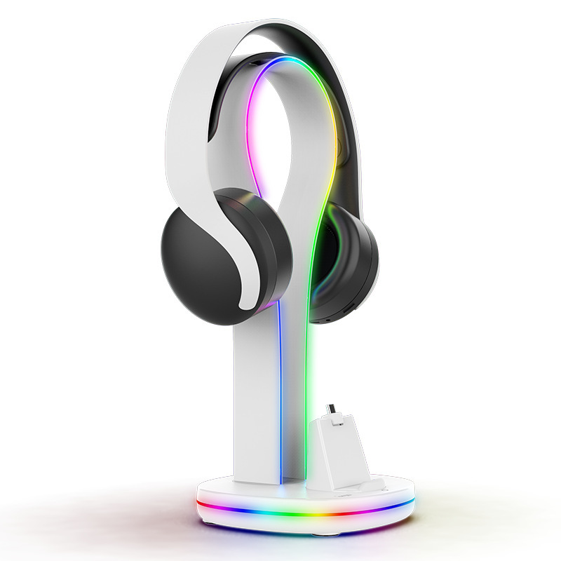 PS5 Portal handheld magnetic contact charging dock with colorful RGB light can store headphones PG-P5P23