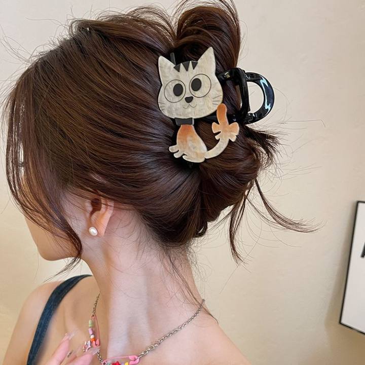 Unique beautiful claw clip for women large size for thick hair delicate back of head bun shark clip hair accessory