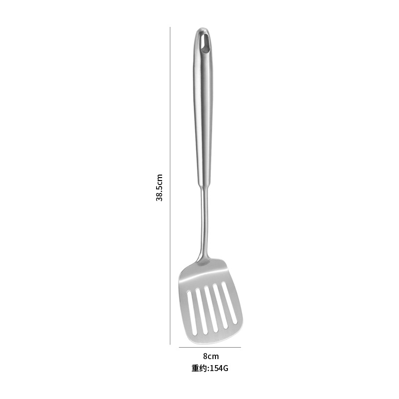 Stainless steel spatula, cookware, kitchen tools, household hanging hole soup spoon, slotted spoon, frying spatula, stir-fry spatula set
