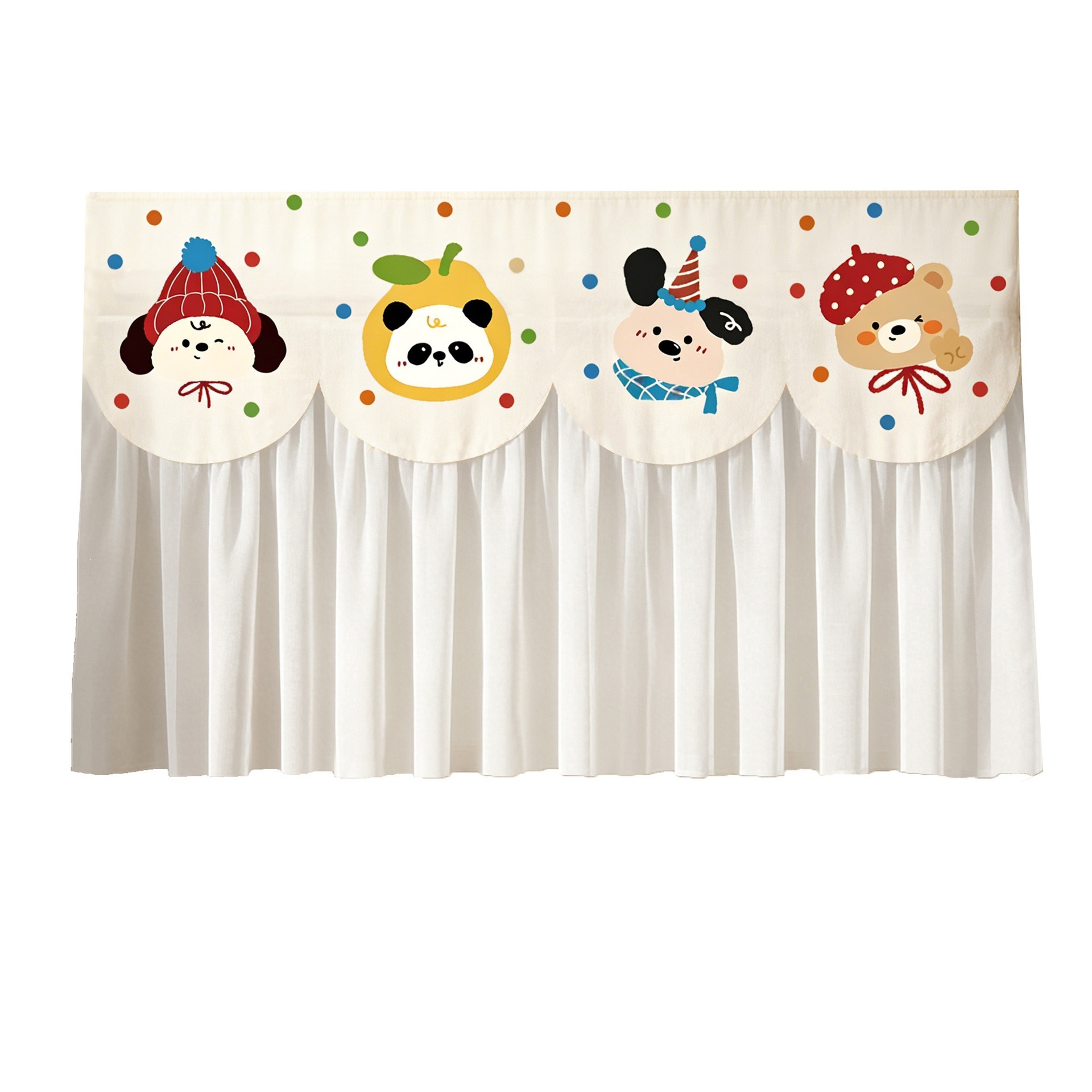 Household Cartoon Air Conditioner Windshield Anti-Direct Blow Cold Air Baffle Universal Hanging No-Installation Windproof Fabric Curtain