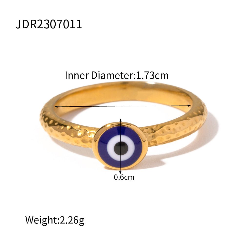 Jieding titanium steel natural stone ring niche hand jewelry stacking stainless steel accessories