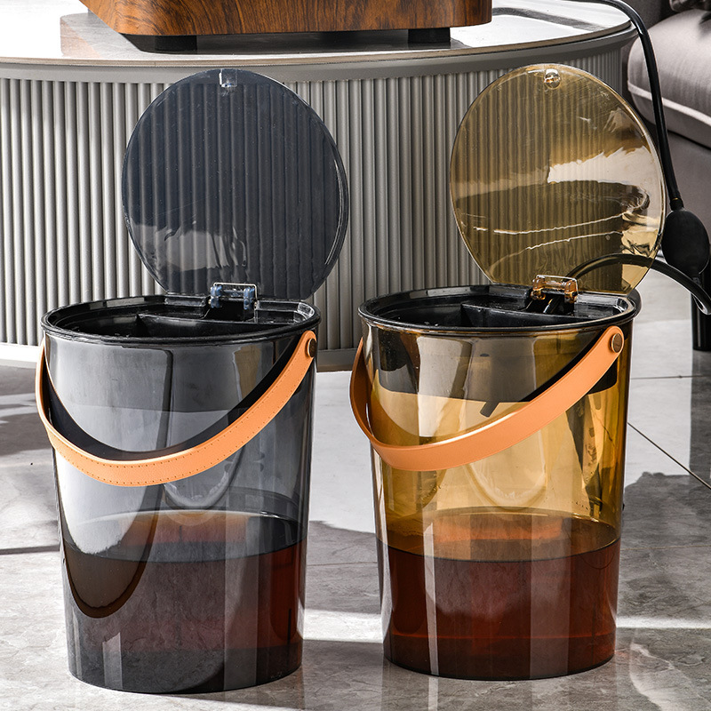 Strictly Selected Transparent Tea Residue Bucket Home Tea Water Bucket Office Portable with Lid Tea Leaf Waste Filter Wastewater Bucket Tea