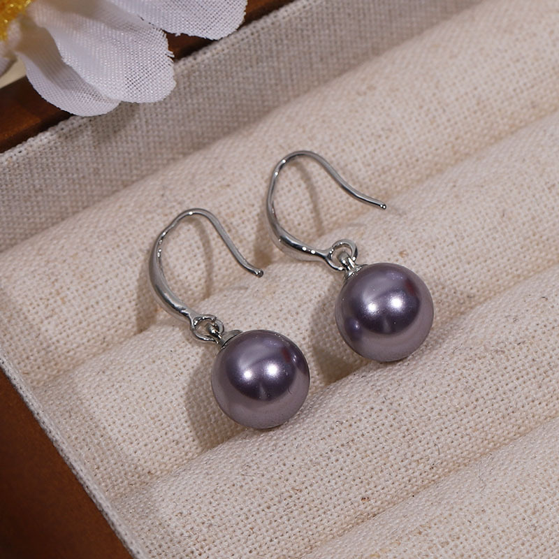 Natural Shell Pearl Ear Hook for Women Pearl Drop Earrings Exquisite Design Elegant Ear Accessories