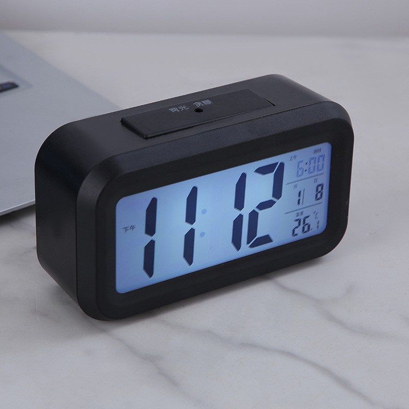 Electronic alarm clock light-sensing alarm clock student special luminous desktop student alarm clock with voice desk clock