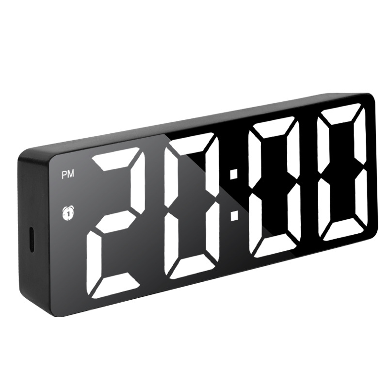 Voice-controlled electronic clock multifunctional simple electronic clock student desktop digital colorful large screen alarm clock