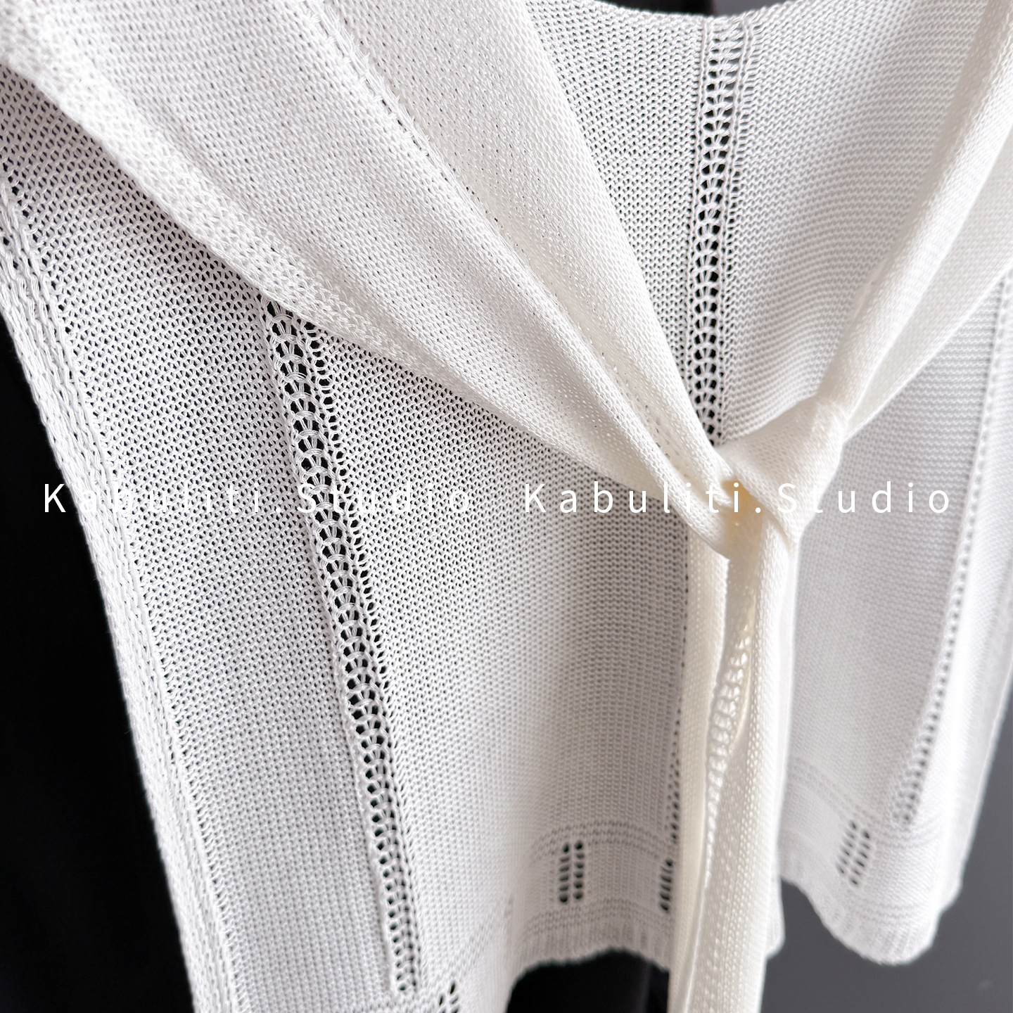 Outerwear knitted small shawl women off-white office air-conditioned room neck protection cape thin scarf matching shirt skirt