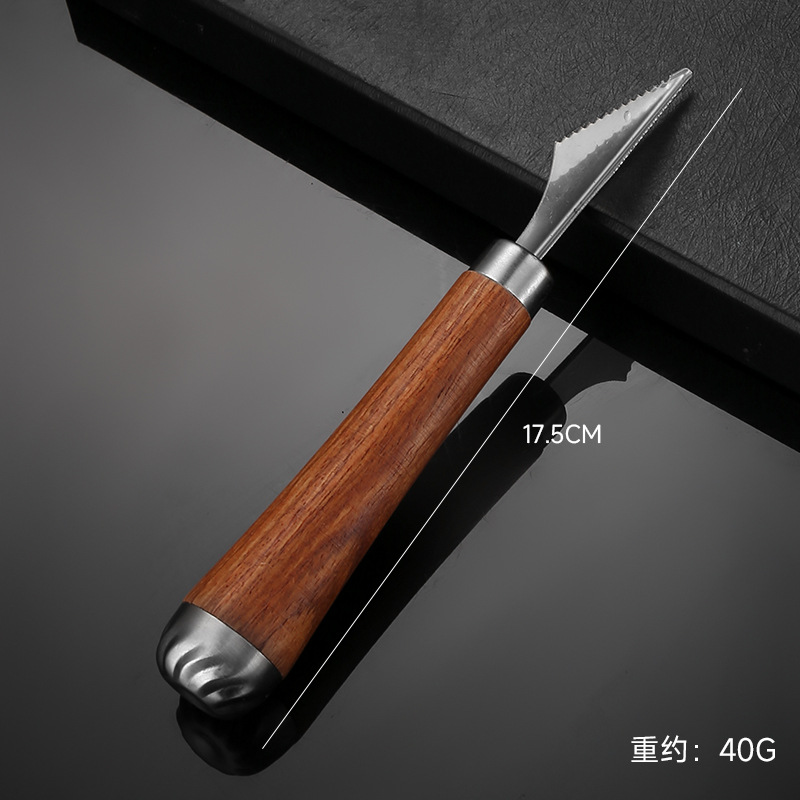 304 stainless steel fruit ball scoop, carving cutter, rosewood handle, household DIY platter tool