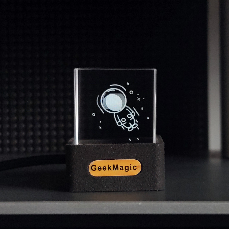 New mini transparent WiFi weather clock gift desktop ornament monitor ornament clock weather clock