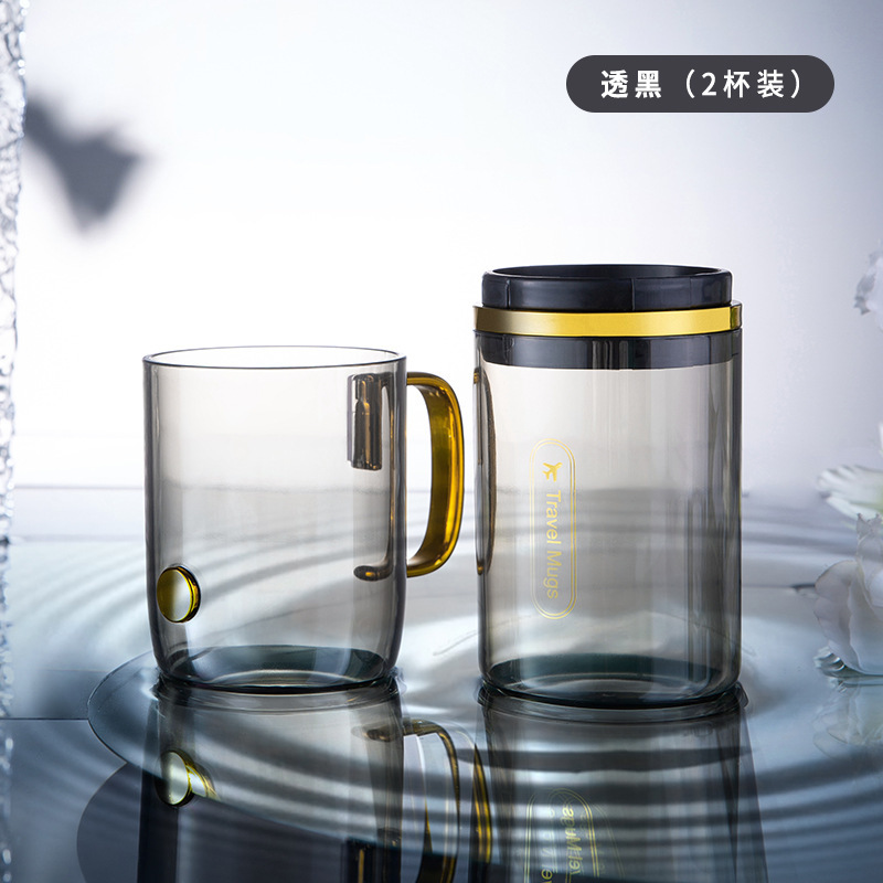 Luxury transparent travel toothbrush cup mouthwash cup toothbrush cup toothbrush set portable storage cup