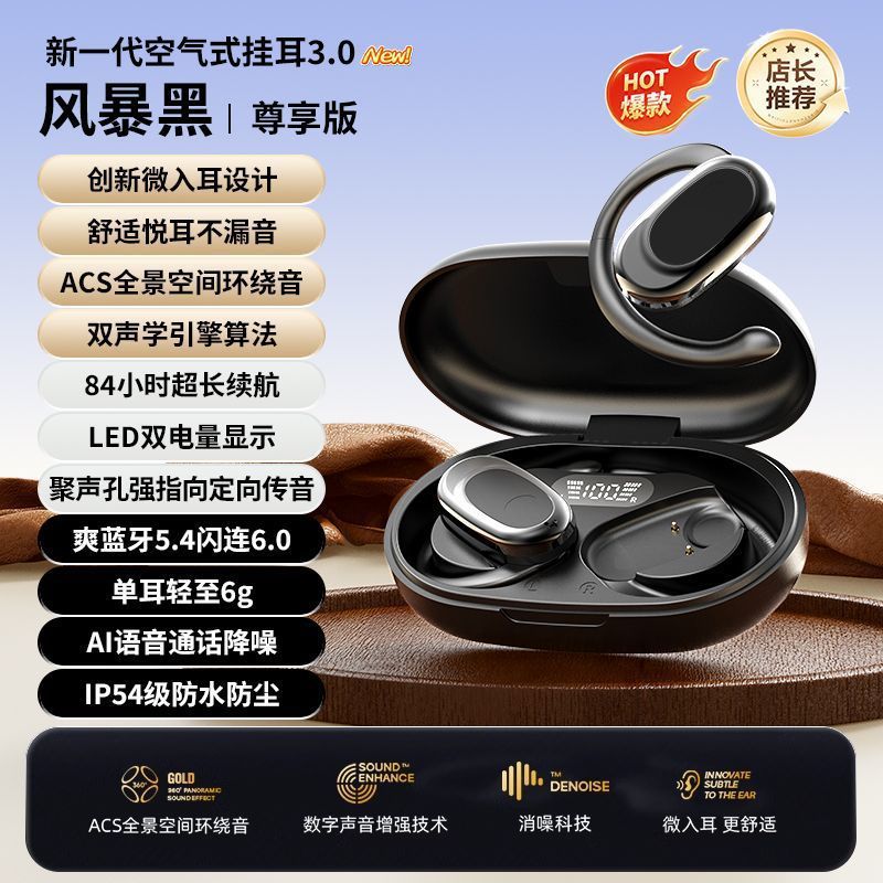 New GT735Y High Sound Quality Bluetooth 5.4 Smart Not In-Ear Comfortable Wear Long Battery Life Wireless Universal