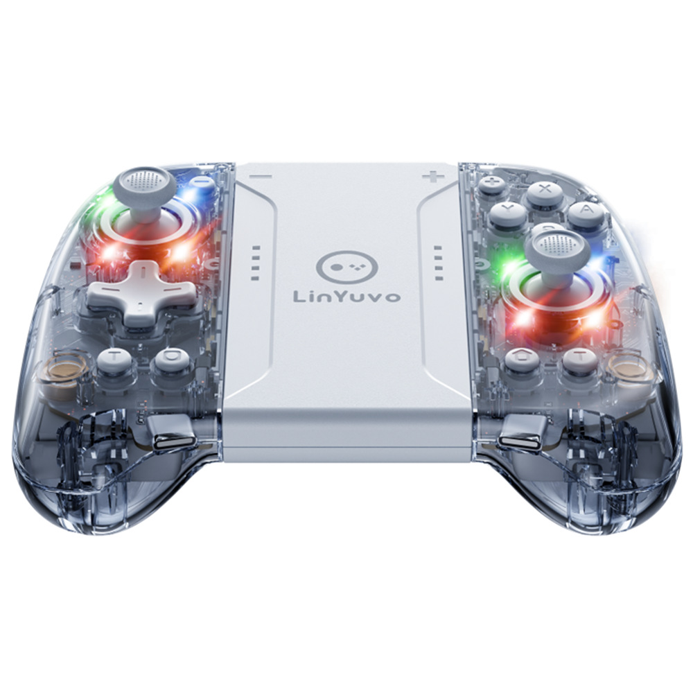 Lianyou switch joy con Hall joystick continuous fire colorful light transparent motion sensing wireless bluetooth game handle