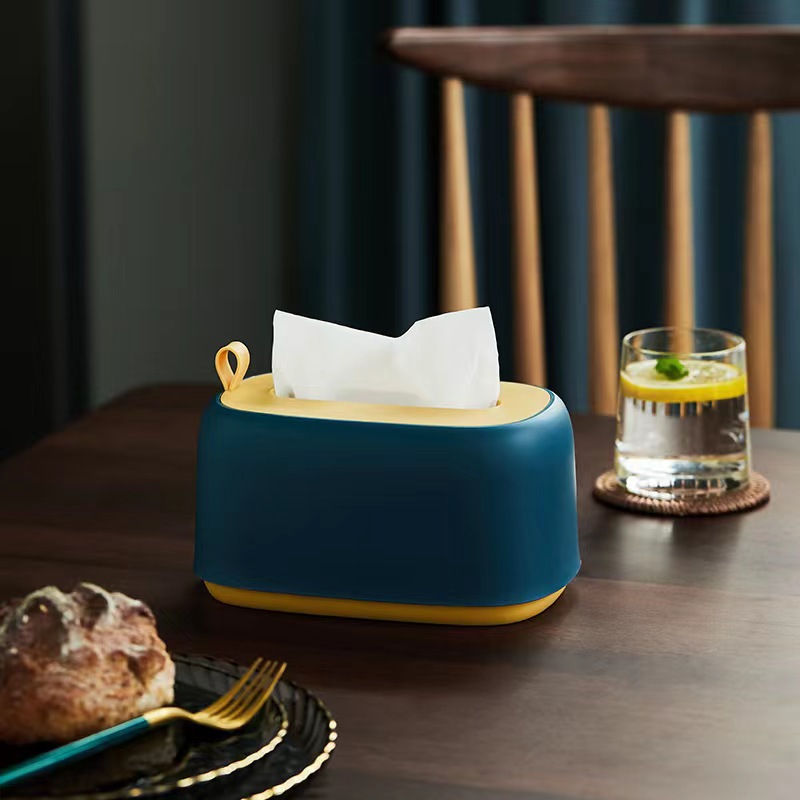 Wall-mounted bathroom tissue paper towel box spring tissue box household living room kitchen