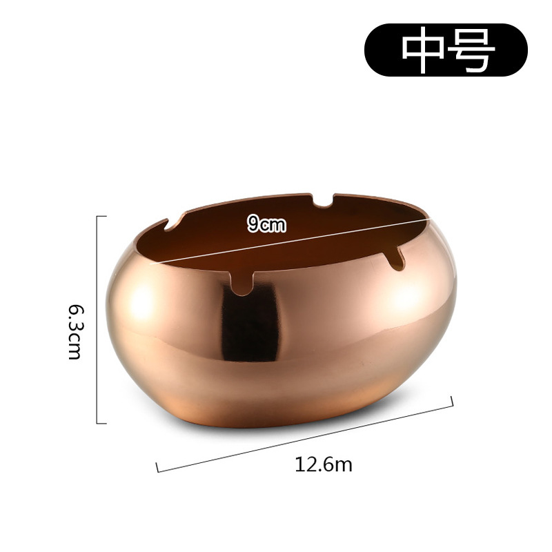 Yuanbao Stainless Steel Ashtray Internet Cafe Restaurant Hotel Oval