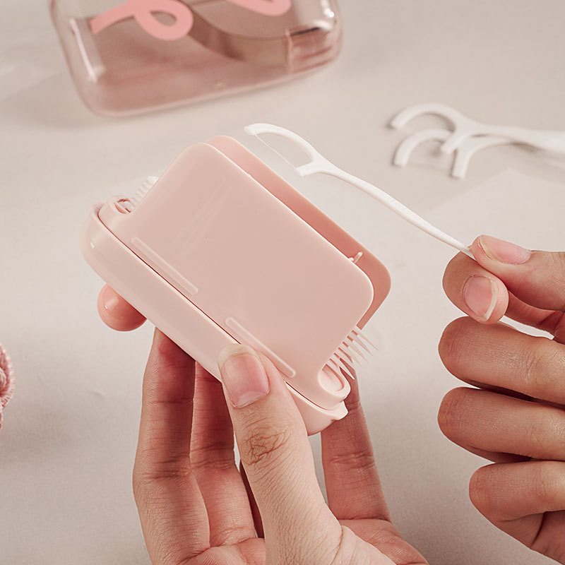 Patent Square Dopamine Dental Floss Box Portable Dental Floss Stick Clean Teeth Gap Automatic Dental Floss Automatic Pop Up Dental Floss Box