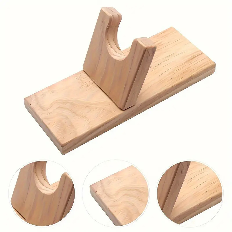 Hot melt glue stand wooden stand fix glue gun head base decoration accessories materials handmade DIY tool