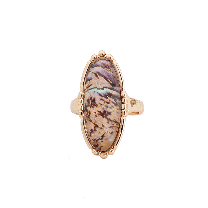 Design Development Wind Accessories Faceted Abalone Shell Exquisite Simple Ring Women
