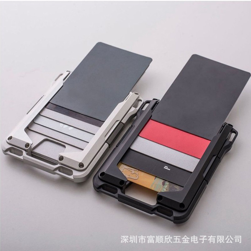 Driver's License Wallet Metal RFID Card Holder Card Case Anti-theft Brush Aluminum Alloy Credit Card Clip Bank Card