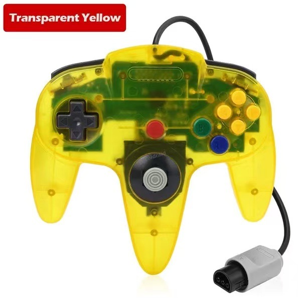 n64 game console controller N64 wired game controller colorful transparent