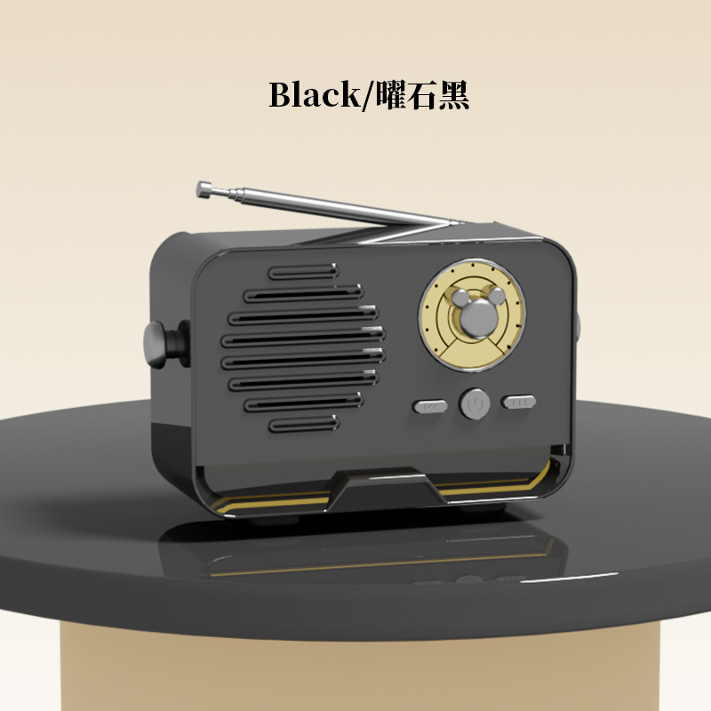 Radio Bluetooth Speaker Mini Portable Handheld Card Insert Home Small Audio Gift Decoration FM Radio