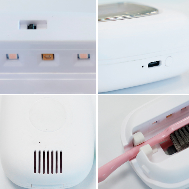 2026 New EPA Portable Toothbrush Sterilization Box USB Charging UVC UV Toothbrush Sterilizer