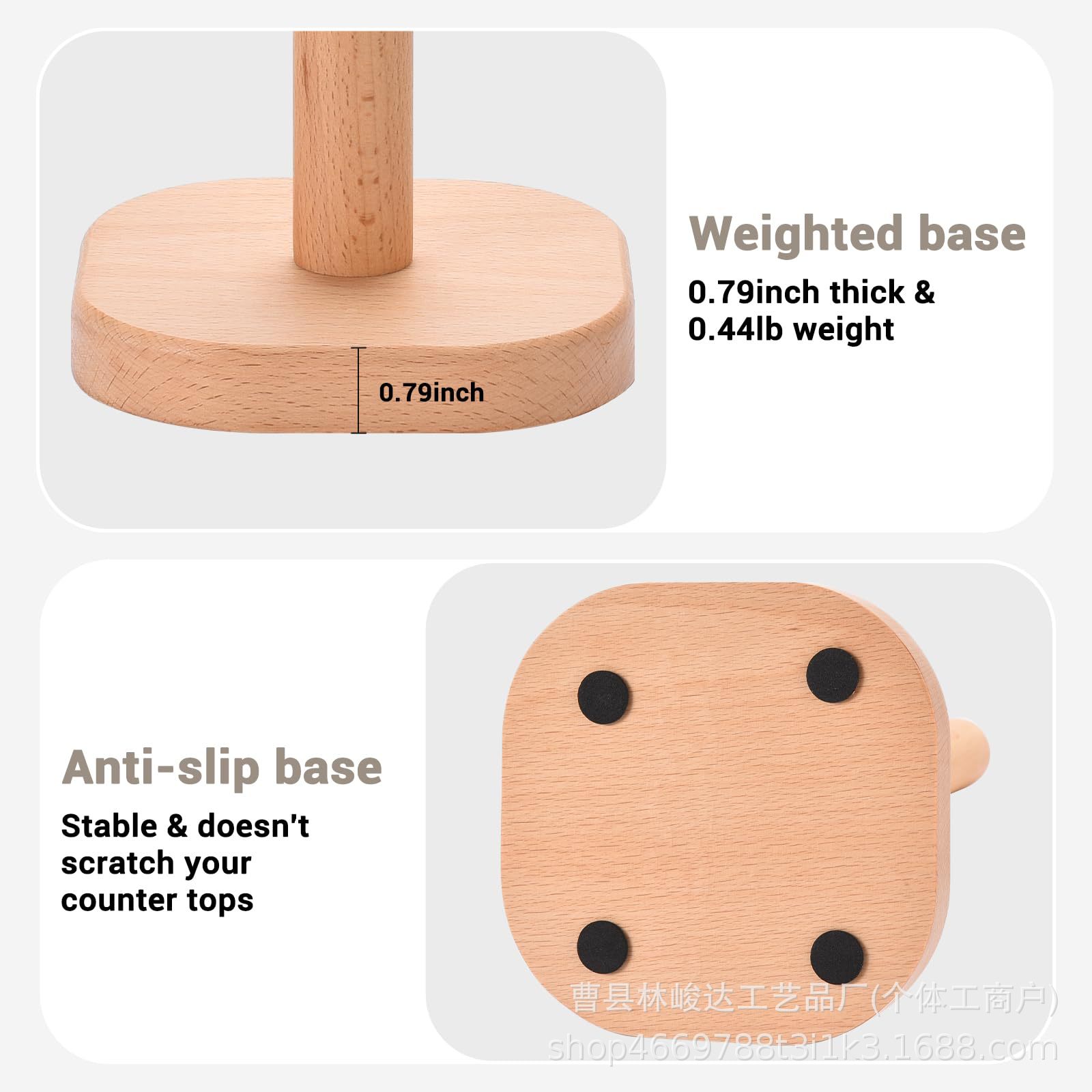 New kitchen paper towel storage rack, wooden desktop cartoon lazy towel holder, makeup table hair tie organizer