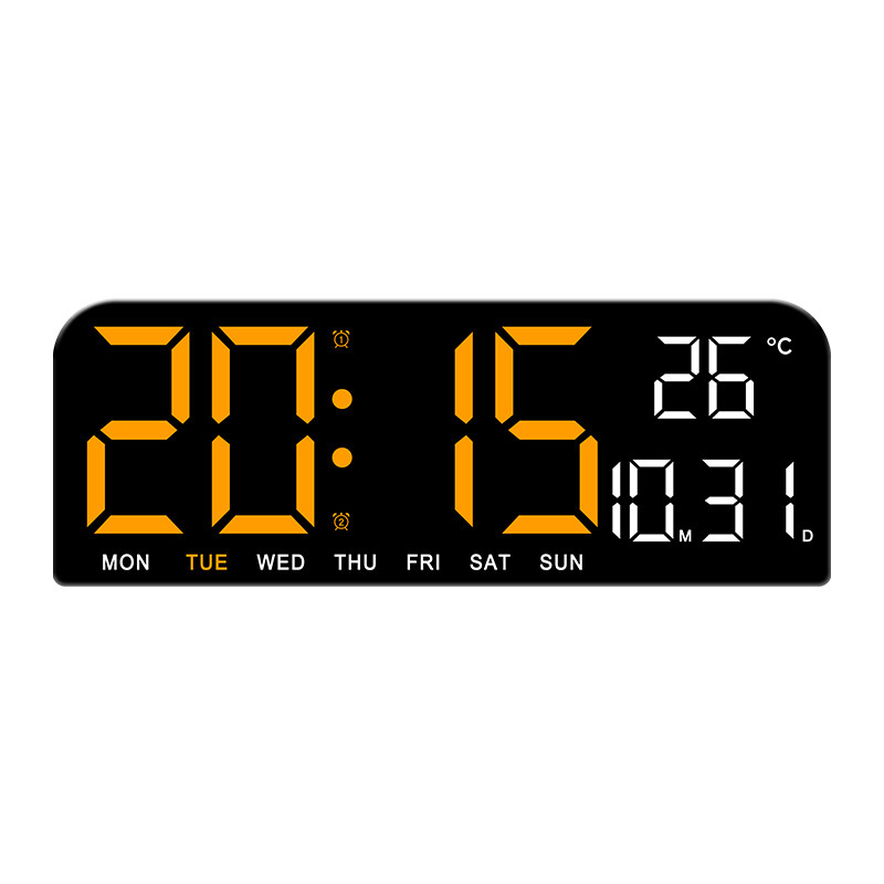 New Large Screen Alarm Clock Simple LED Desktop Clock Clock Large Size Table Clock Hanging 0707