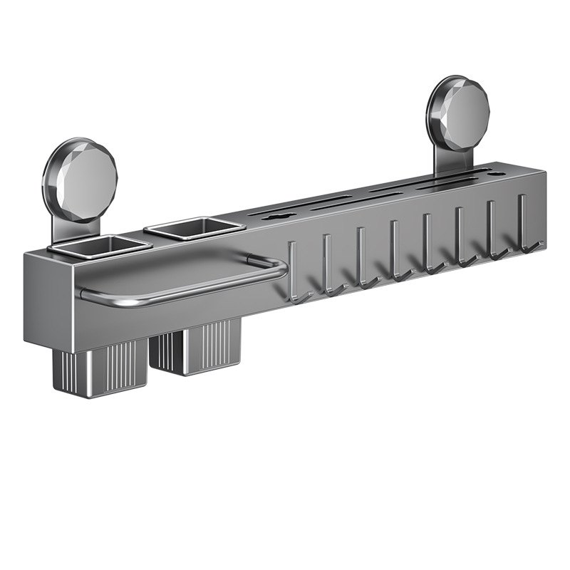 Kitchen Suction Cup Knife Rack No-drill Shelf Kitchen Knife Chopstick Utensil Wall-mounted Multi-functional Knife Storage Rack