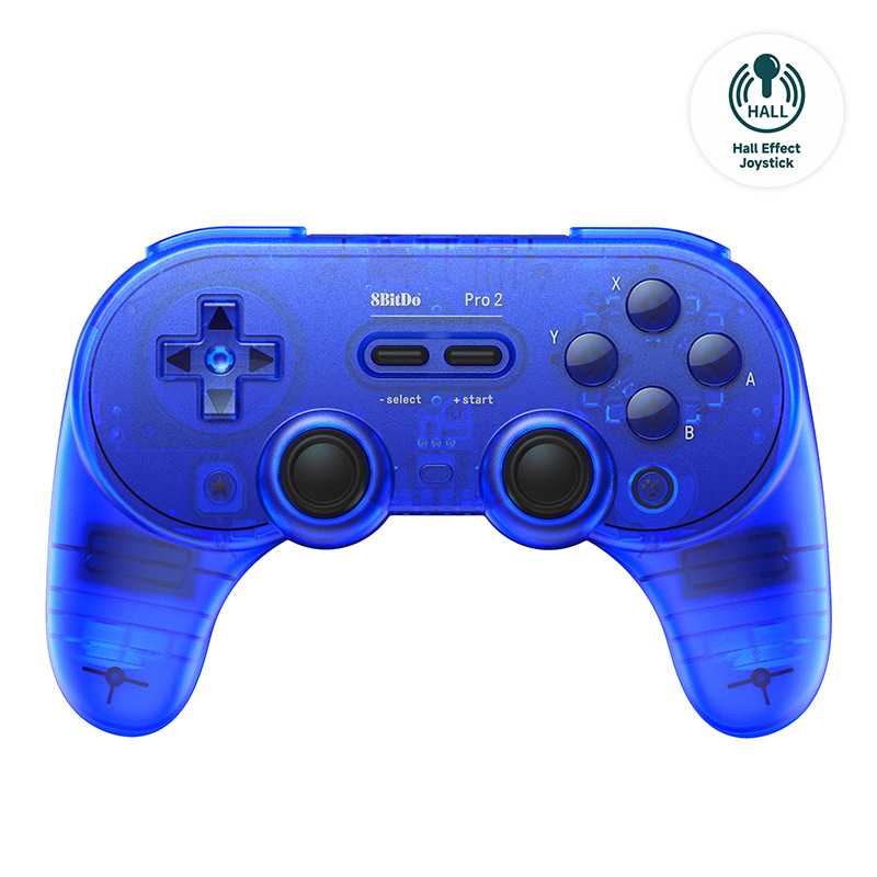 8bitdo PRO 2 Special Edition Transparent Bluetooth Multi-Platform Game Controller with Back Buttons Hall Effect