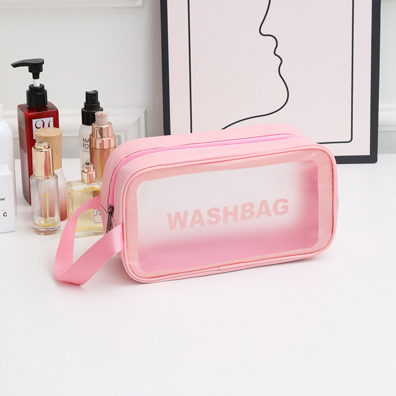 PVC Waterproof Cosmetic Bag, Portable Handheld Storage Bag, Large Capacity Toiletry Bag, Travel Storage Bag, Customizable
