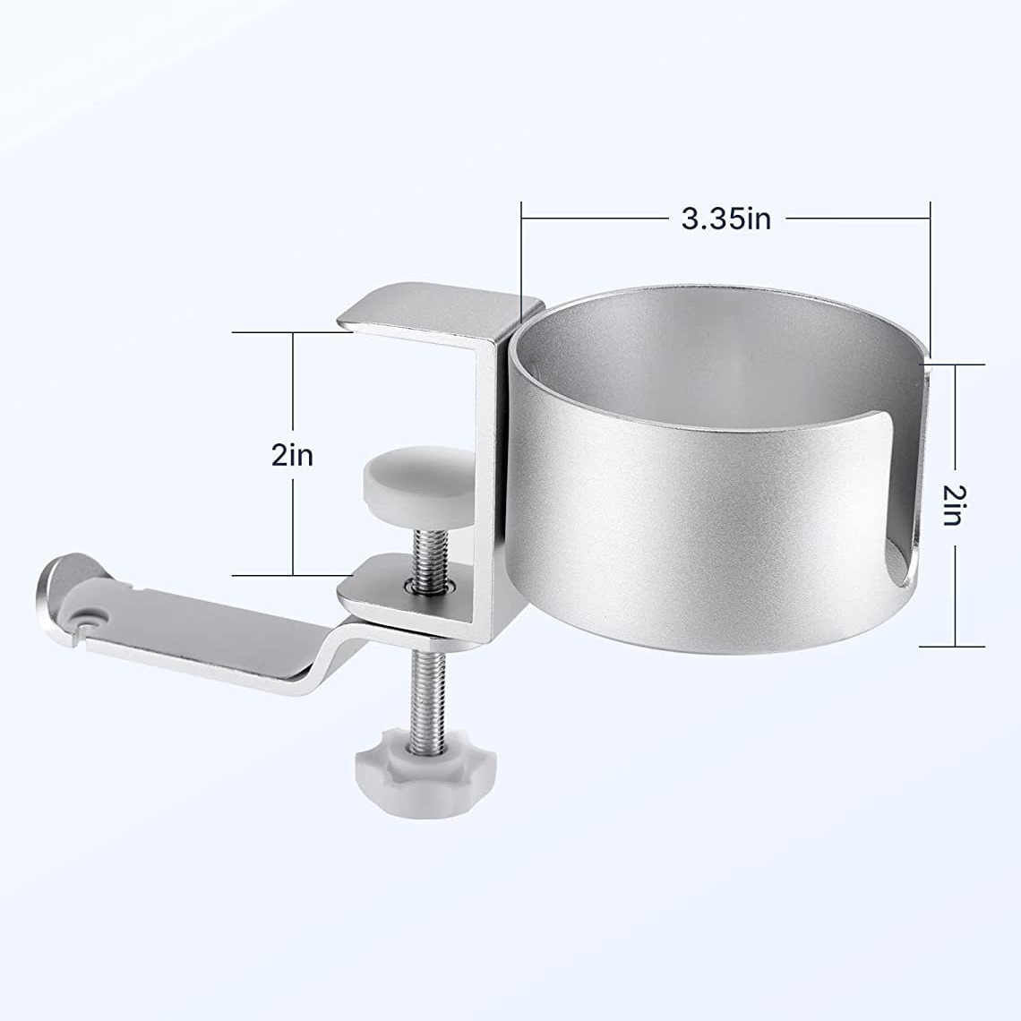 Aluminum alloy water cup holder, Japanese-style cup stand, desktop lock head 360-degree rotating headphone stand, headphone hanger