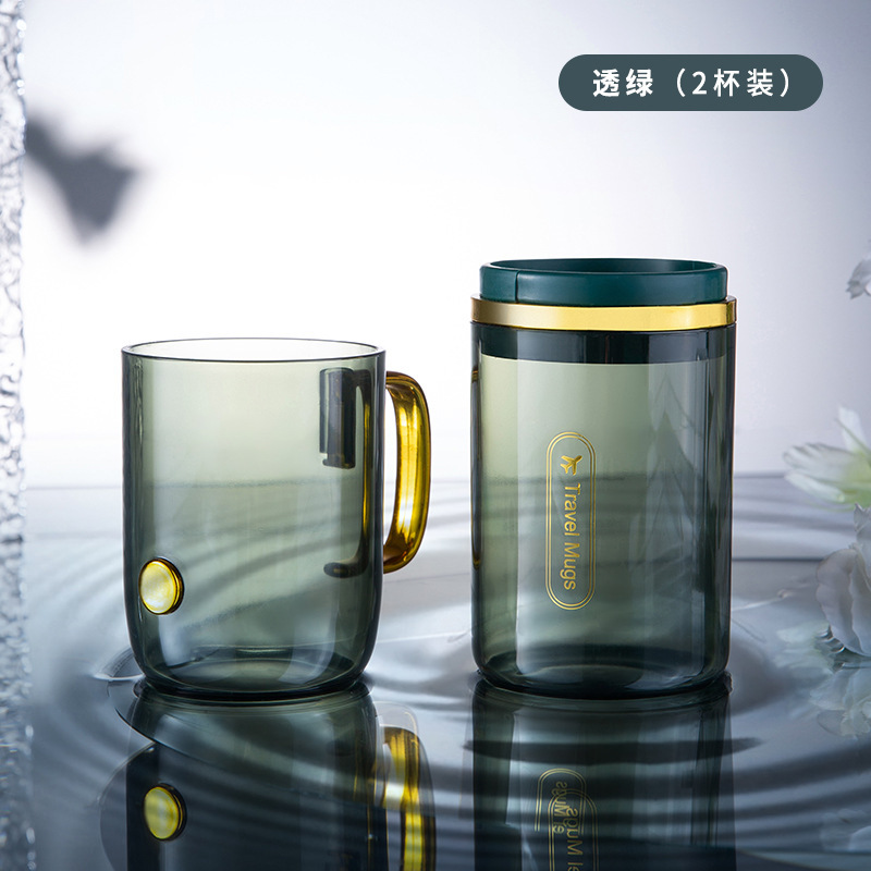 Luxury transparent travel toothbrush cup mouthwash cup toothbrush cup toothbrush set portable storage cup