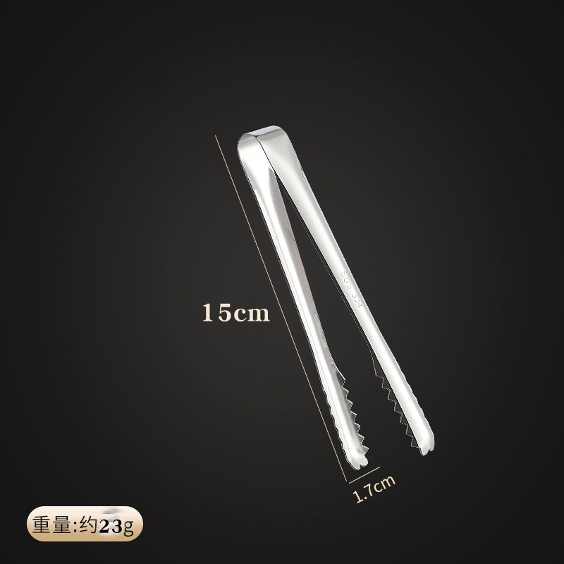 304 stainless steel ice clip anti-slip ice cube clip rock sugar ice fruit small clip kitchen ingredient snack food clip