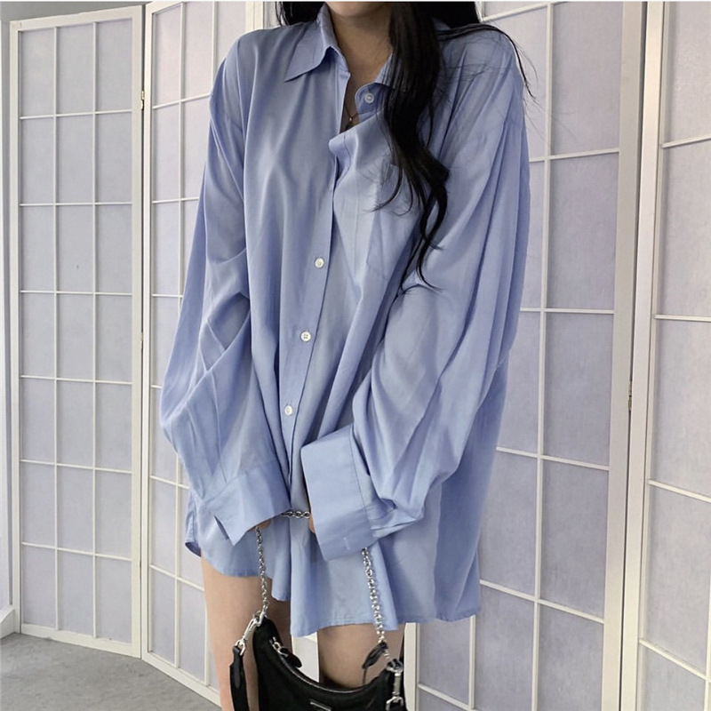 2023 New Sun Protection Silky Draping Sun Protection Long Sleeve Loose Shirt
