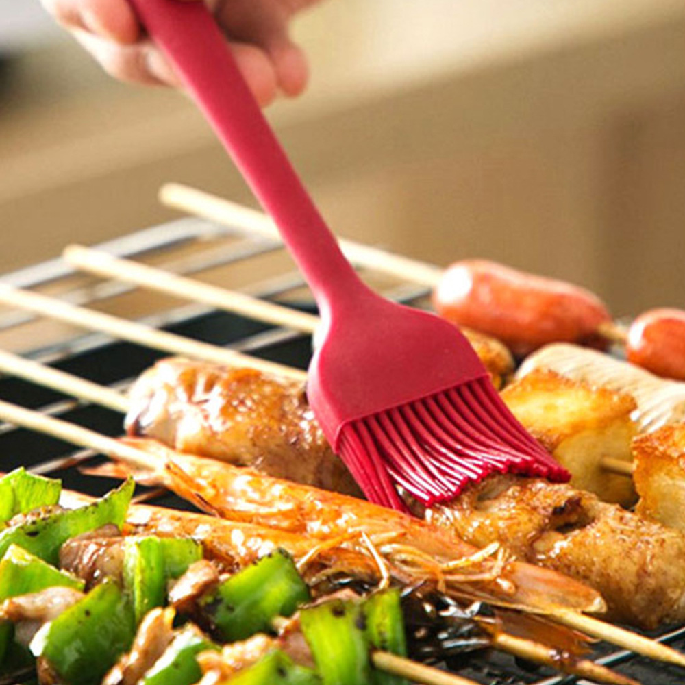 Silicone Scraper 6-Piece Set Food Grade Silicone Scraper Oil Brush Baking Set Cream Spatula BBQ Brush