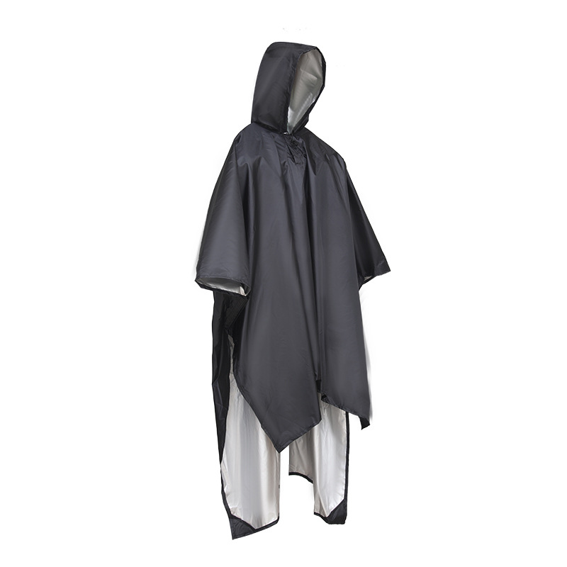 Outdoor 3-in-1 One-Piece Raincoat Hiking Rain Poncho Windproof Rainproof Cycling Raincoat Lightweight Easy to Store and Manage
