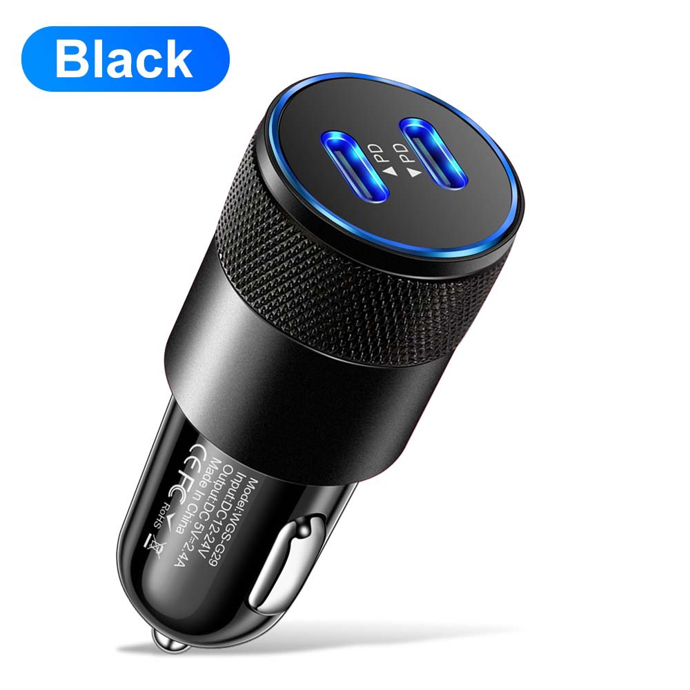 Dual PD 2.4A Dual PD Metal Cannon Fast Car Charger PD+PD Dual Fast Charge