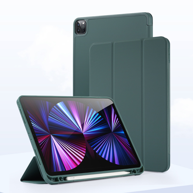 Compatible 2025 11 Inch 10.5 with Pen Slot Air4 Tablet iPad 10.2 Silicone 9.7 Soft Case Bottom Protective Case