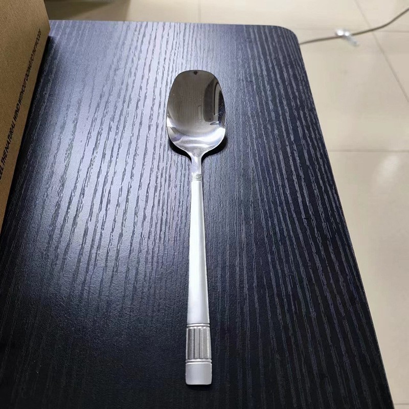 Stainless Steel Spoon Lantern Spoon Household Gold Long Handle Dessert Spoon Ice Cream Spoon Restaurant Soup Spoon