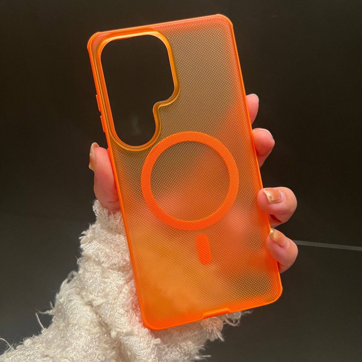 Singularity magnetic compatible Samsung phone case graphite black S26 Ultra matte S24 Ultra semi-transparent case mag