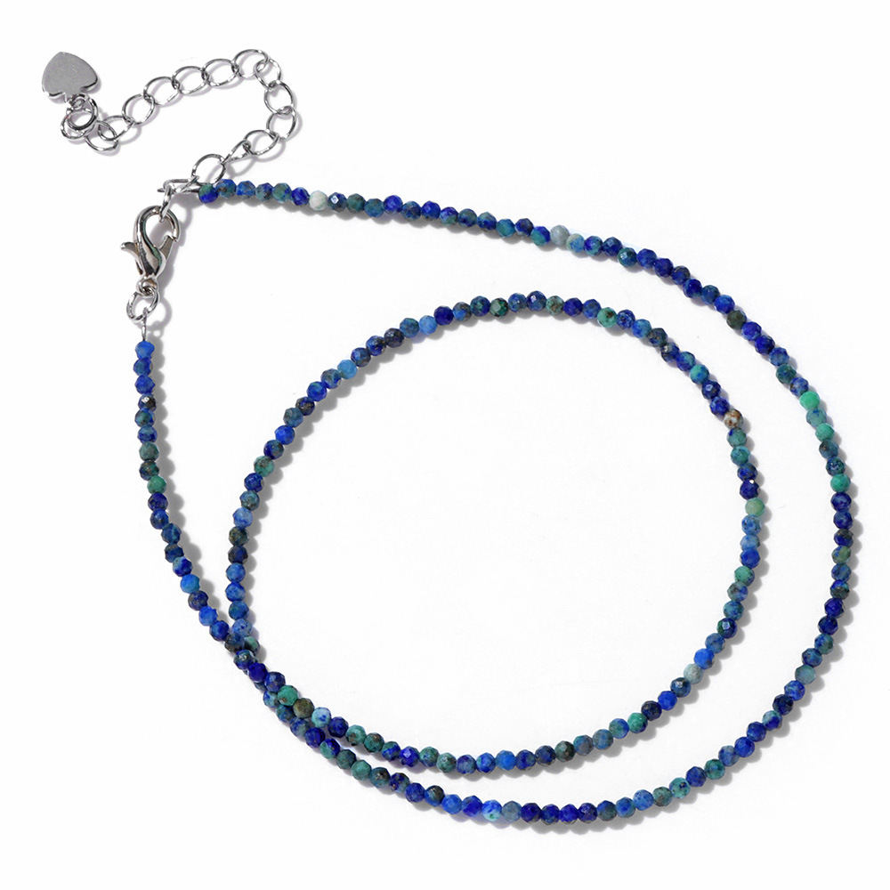 Natural Stone Bead Necklace for Men and Women, Simple Single Layer, Multicolor, Best Friend Gift, Collarbone Chain