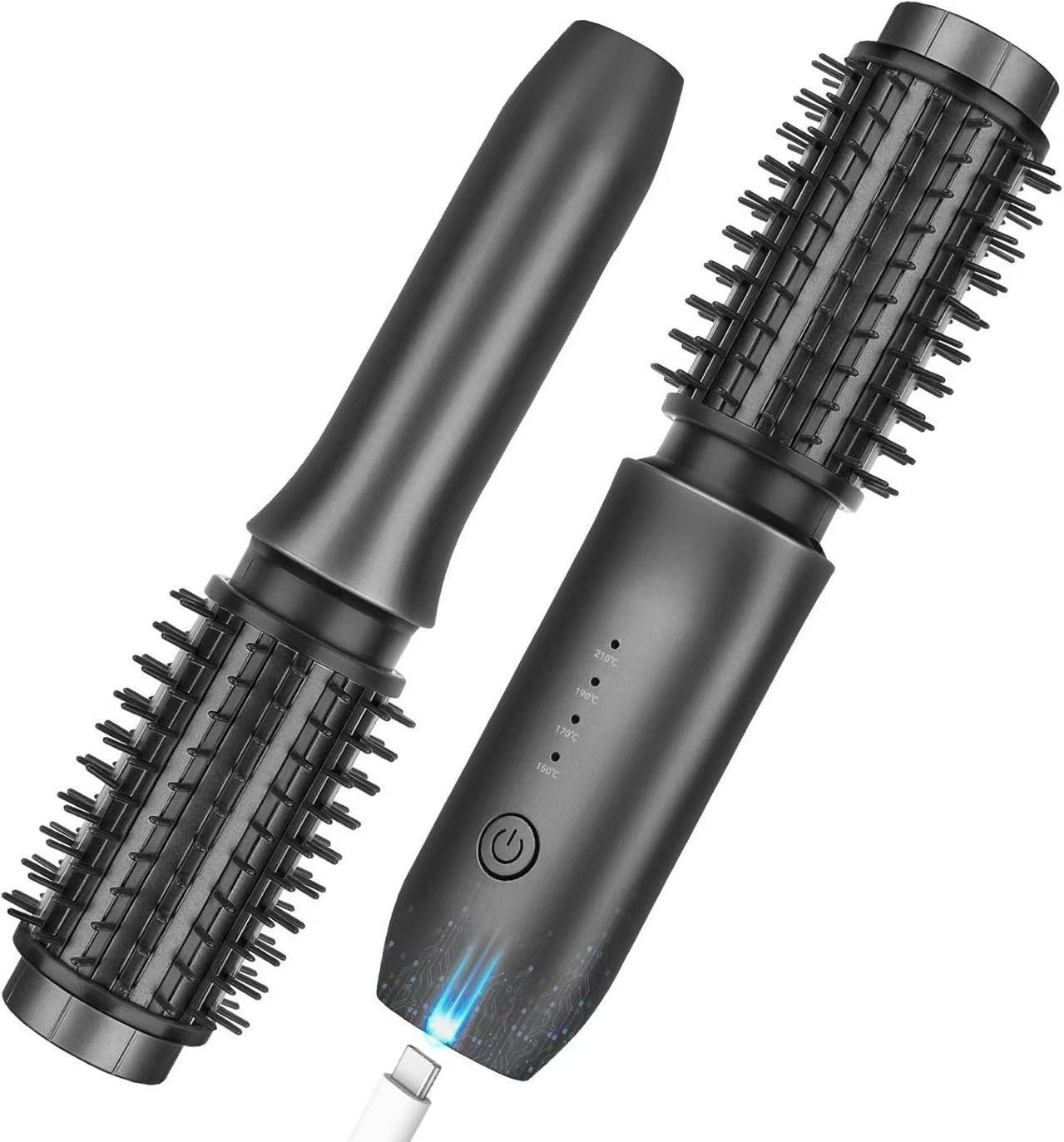 Wireless Straightening Comb Negative Ion Straightener No Damage Straight and Curl Two-in-One Curling Iron Wireless Portable Electric Comb