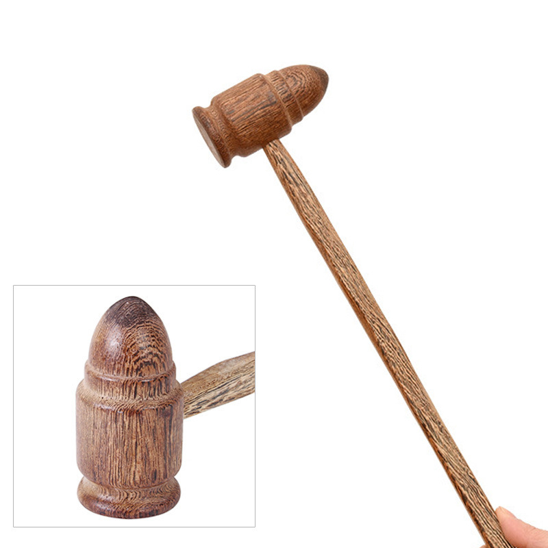 Chicken wing wood massage hammer, solid wood meridian hammer, old man's joy, tapping back massage hammer, meridian acupoint massage health stick